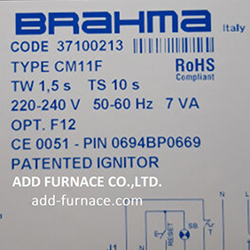 BRAHMA TYPE CM11F TW 1,5s TS 10s